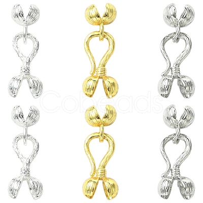 6Pcs 3 Colors Zinc Alloy S-Hook Clasps FIND-CJ0005-10-1