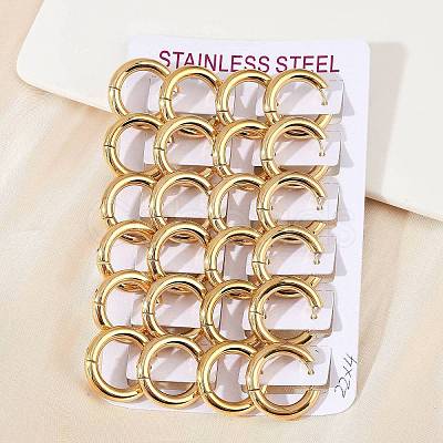 202 Stainless Steel Polishing Hoop Earrings EJEW-M106-02G-02-1