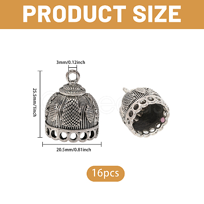 16Pcs Tibetan Style Zinc Alloy Pendant Bails FIND-CA0011-75A-1
