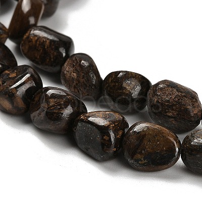 Natural Bronzite Beads Strands G-P497-01E-77-1