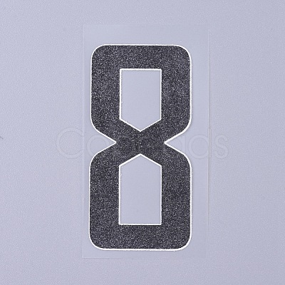 Number Iron On Transfers Applique Hot Heat Vinyl Thermal Transfers Stickers For Clothes Fabric Decoration Badge DIY-WH0148-43H-1