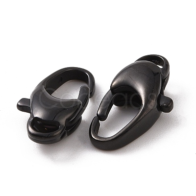 Ion Plating(IP) 304 Stainless Steel Lobster Claw Clasps STAS-F109-01B-1