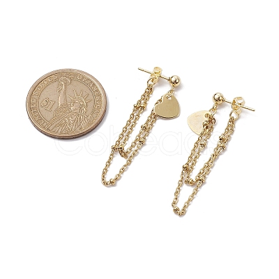 Golden 304 Stainless Steel Stud Earrings EJEW-JE05733-03-1