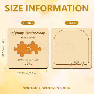 Wooden Commemorative Cards WOOD-WH0040-004-1