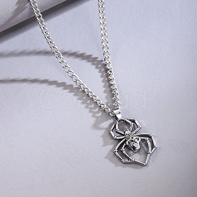 Halloween Skull Spider 201 Stainless Steel Pendant WGFDFDE-01-1