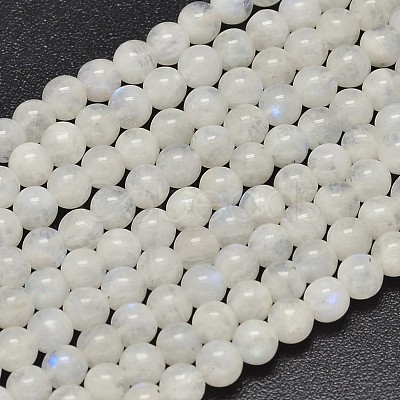 Natural Rainbow Moonstone Beads Strands X-G-P335-12-6mm-1