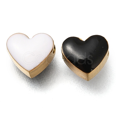 Ion Plating(IP) 304 Stainless Steel Enamel Beads STAS-B075-09G-01-1