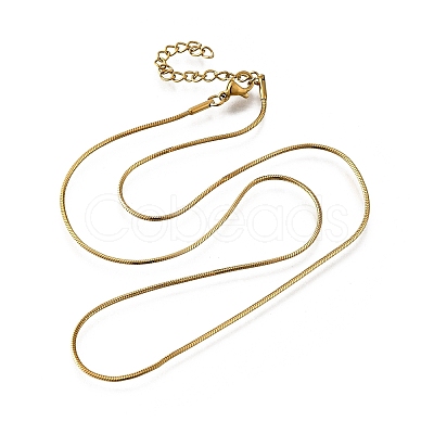 1.2MM 304 Stainless Steel Snake Chain Necklaces for Women Men STAS-V011-04B-G-1
