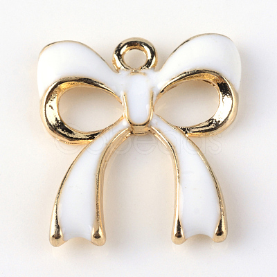 Bowknot Alloy Enamel Pendants ENAM-Q033-22C-1