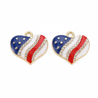 Rack Plating Alloy Enamel Pendants X-PALLOY-N172-042-1