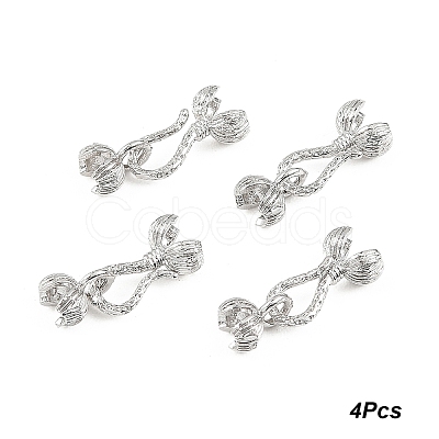 4Pcs Locking Double Brass Bead Tips KK-YW0004-62P-1