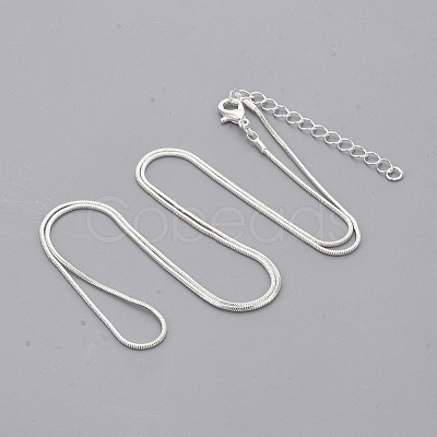 Brass Square Snake Chain Necklace Making MAK-T006-10B-S-1