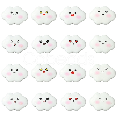 32Pcs 8 Styles Funny Opaque Resin Cabochons RESI-YW0005-94-1