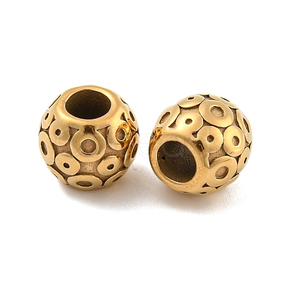 Ion Plating(IP) 304 Stainless Steel European Beads STAS-P173-097G-1