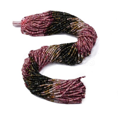 Gradient Color Natural Multicolor Tourmaline Beads Strands G-ONLY-T-A07-01A-1