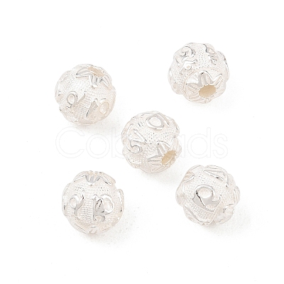 925 Sterling Silver Om Beads STER-T002-82S-1