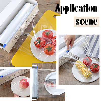 Plastic Reusable Cling Film Slide Cutter AJEW-WH0248-192-1