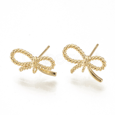 Brass Stud Earrings KK-S341-86-1