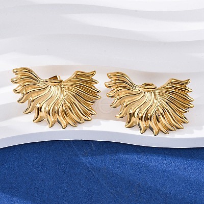 304 Stainless Steel Stud Earrings for Women EJEW-F357-03G-02-1