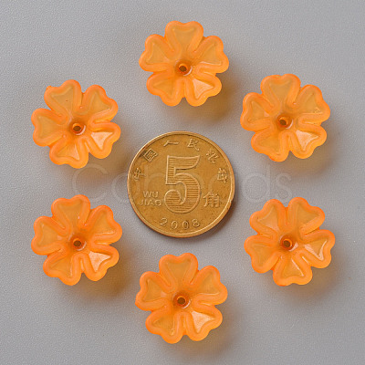 Transparent Frosted Acrylic Bead Caps MACR-S371-04A-725-1