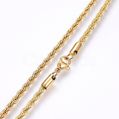 304 Stainless Steel Rope Chain Necklaces X-NJEW-F226-03G-03-1