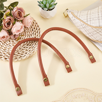 2Pcs PU Imitation Leather Bag Handles DIY-CL0001-62B-1