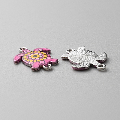 Alloy Enamel Printed Connector Charms ENAM-WH0065-15P-08-1