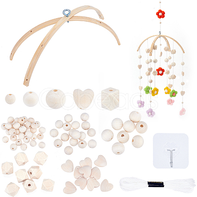 DIY Wood Wind Chime Making Kit DIY-WH0319-21-1