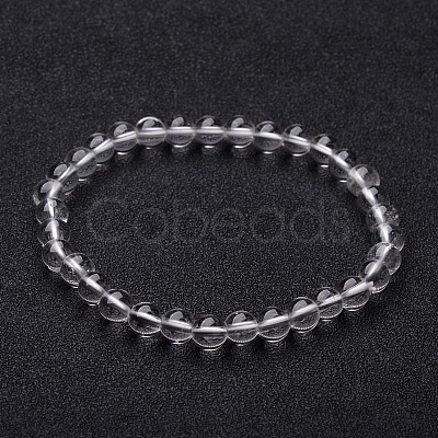 Natural Crystal Beaded Stretch Bracelets X-BJEW-F202-07-1