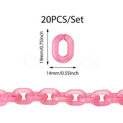 20Pcs Transparent Acrylic Quick Link Connectors OACR-TADJ0001-03D-1