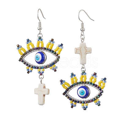 Iron Dangle Earring EJEW-MZ00191-1