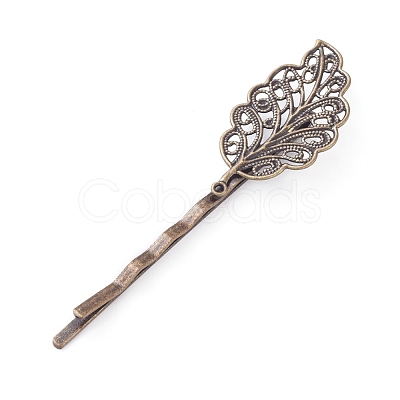 Hair Accessories Iron Hair Bobby Pin Findings IFIN-L035-02AB-NF-1