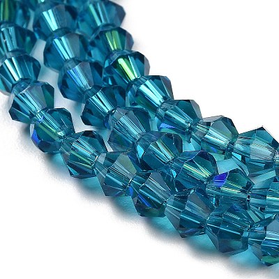 Transparent Electroplate Glass Beads Strands EGLA-A039-T2mm-L01-1