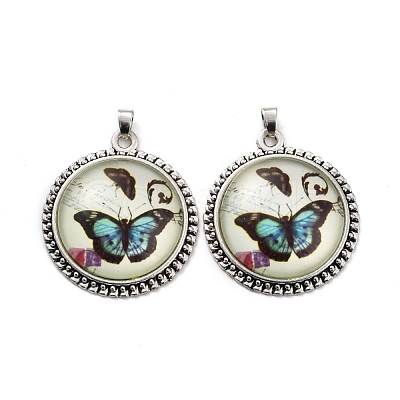 Tibetan Style Alloy Pendants TIBE-F013-01AS-A01-1