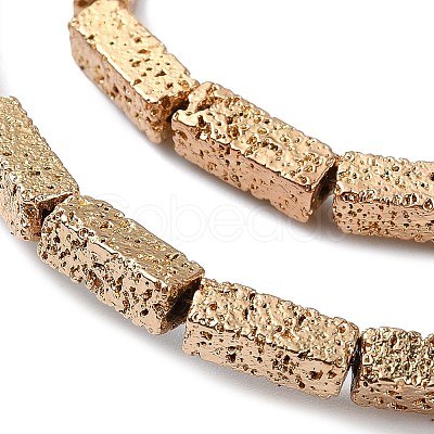 Electroplated Natural Lava Rock Beads Strands G-I360-K04-02-1