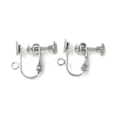 316 Surgical Stainless Steel Clip-on Earring Findings X-STAS-Z127-02P-1