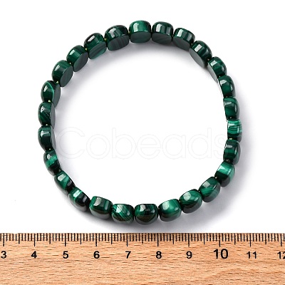 Natural Malachite Stretch Bracelets BJEW-F327-04-1