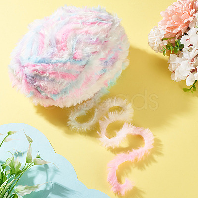 Super Bulky Imitation Fur Polyester Yarn OCOR-TAC0016-36M-1