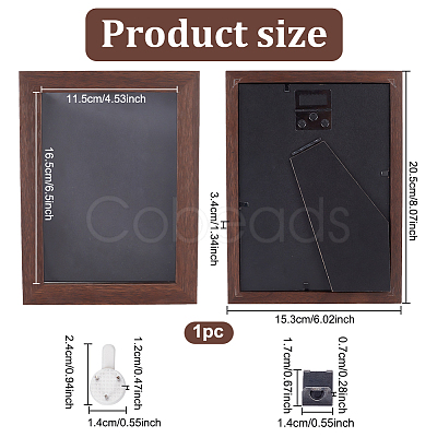 Tabletop Rectangle Wooden Coin Display Stands FIND-WH0152-174B-1