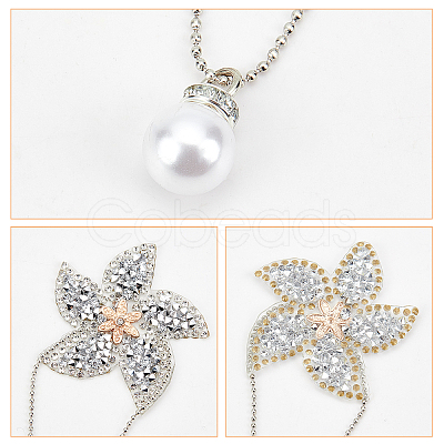 6Pcs 2 Style Star & Windmill Glitter Hotfix Rhinestone DIY-FG0002-26-1