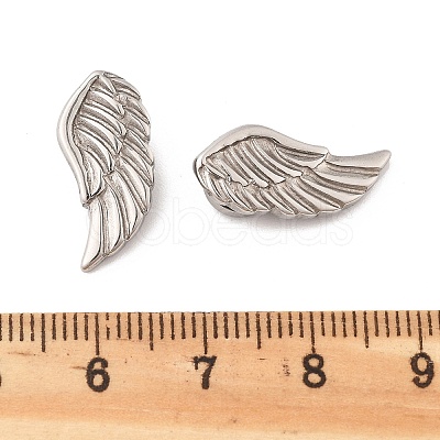 304 Stainless Steel Wing Clip-on Earrings EJEW-B116-04P-1