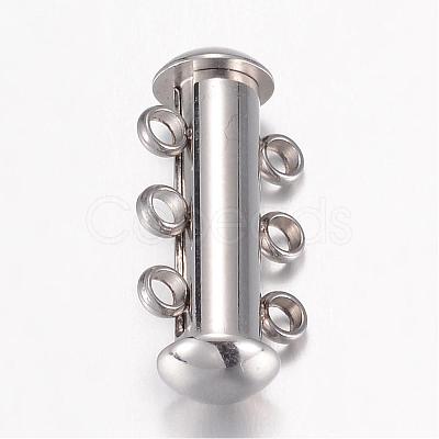 Tarnish Resistant 304 Stainless Steel Slide Lock Clasps STAS-G071-50P-1