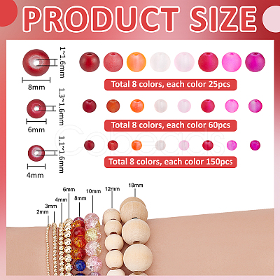 1880Pcs 24 Colors Transparent Glass Beads GLAA-PH0004-50-1