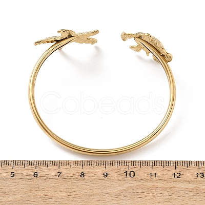 Ocean Theme 304 Stainless Steel Cuff Bangles BJEW-T026-01G-06-1