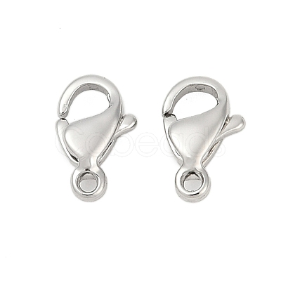 Brass Lobster Claw Clasps KK-P302-17P-1