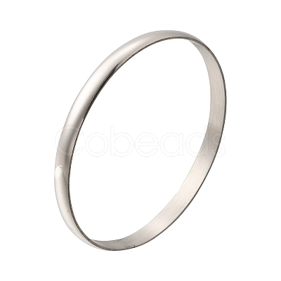304 Stainless Steel Plain Bangles for Women BJEW-V004-02B-P-1