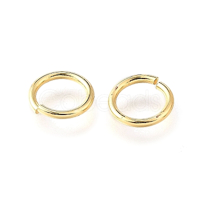 Brass Open Jump Rings KK-V007-004G-07-1