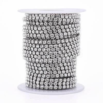 304 Stainless Steel Rhinestone Strass Chains STAS-T055-12P-A-1