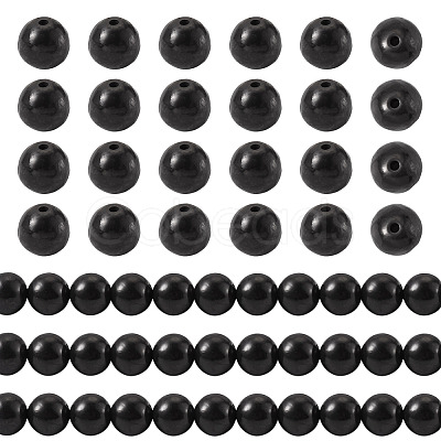 1 Strand Natural Shungite Beads Strands G-TA0003-34C-1