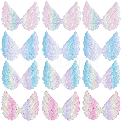 40Pcs 4 Colors Angel Wing Shape Sew on Patches Applique FIND-GF0005-44-1